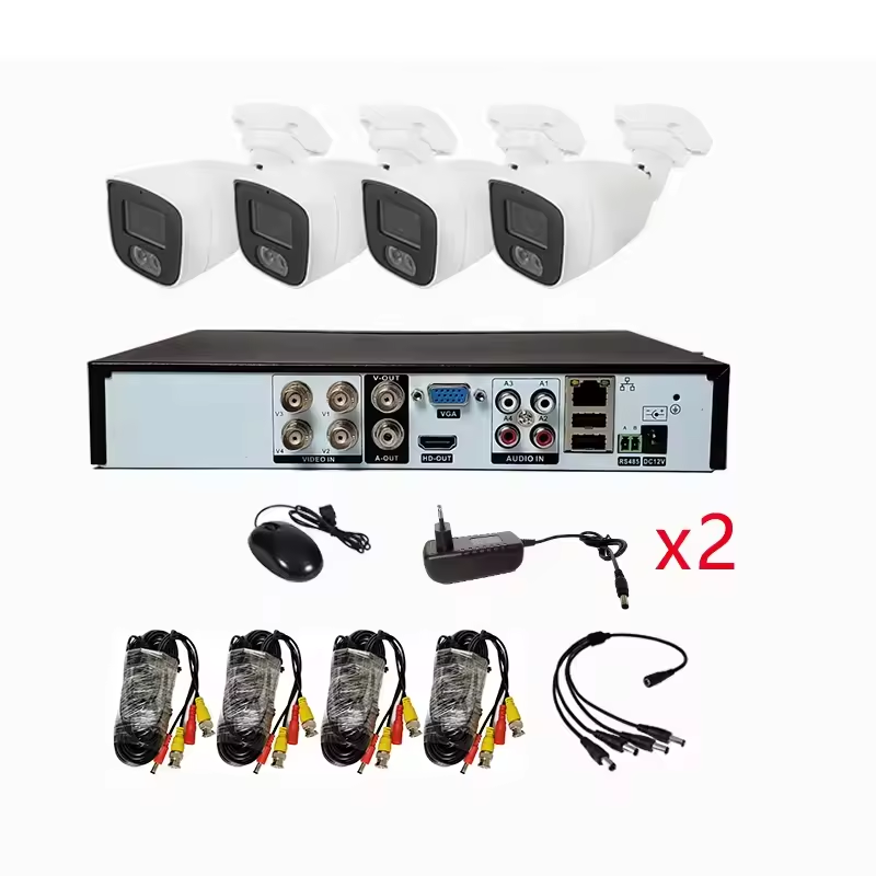 Wired Security Camera System Outdoor Home Video Surveillance AHD Cameras CCTV Camera 4 CH 5MP