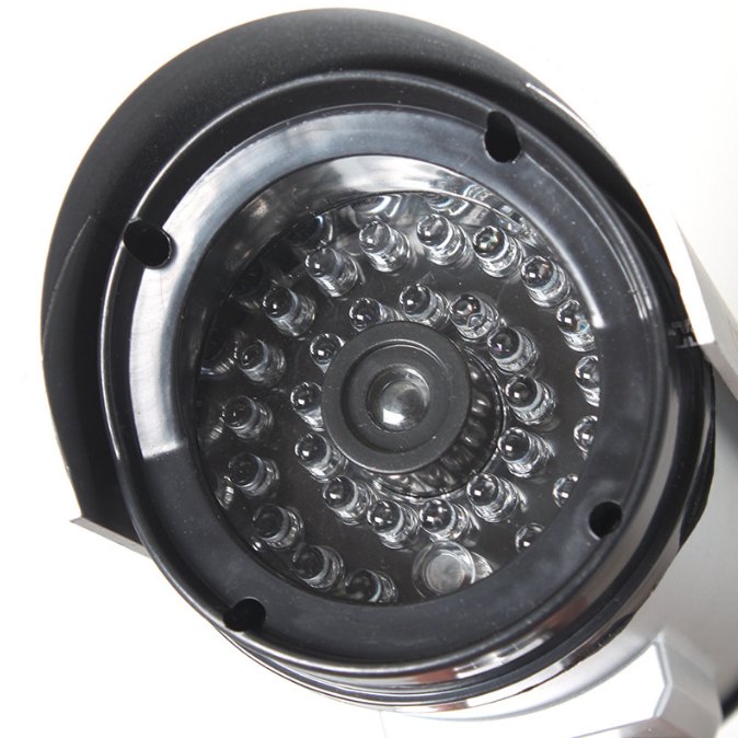 Dummy security camera simulated realistic CCTV surveillance LED camera model