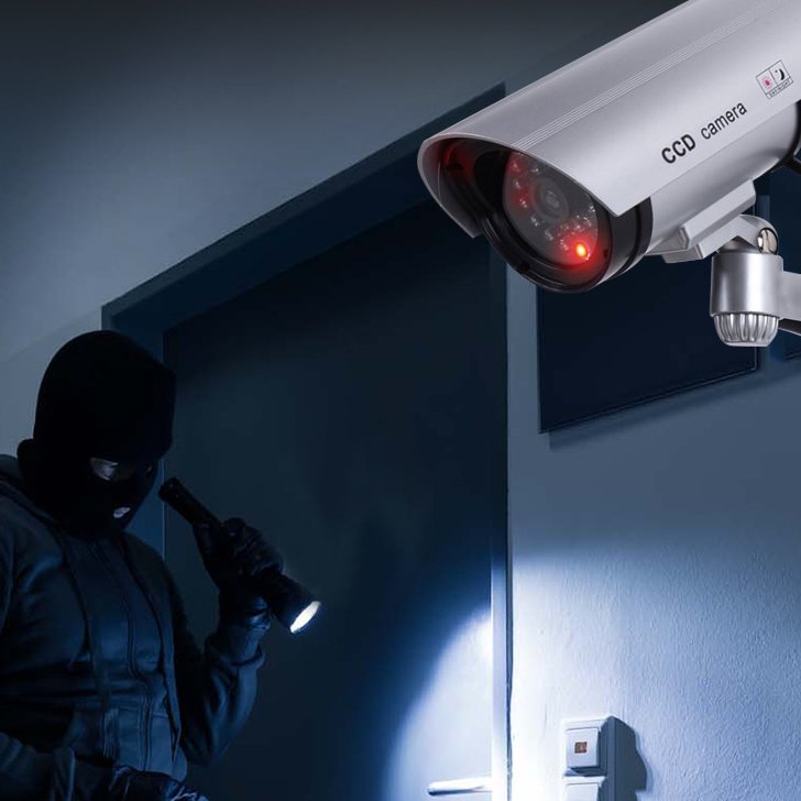 Dummy security camera simulated realistic CCTV surveillance LED camera model