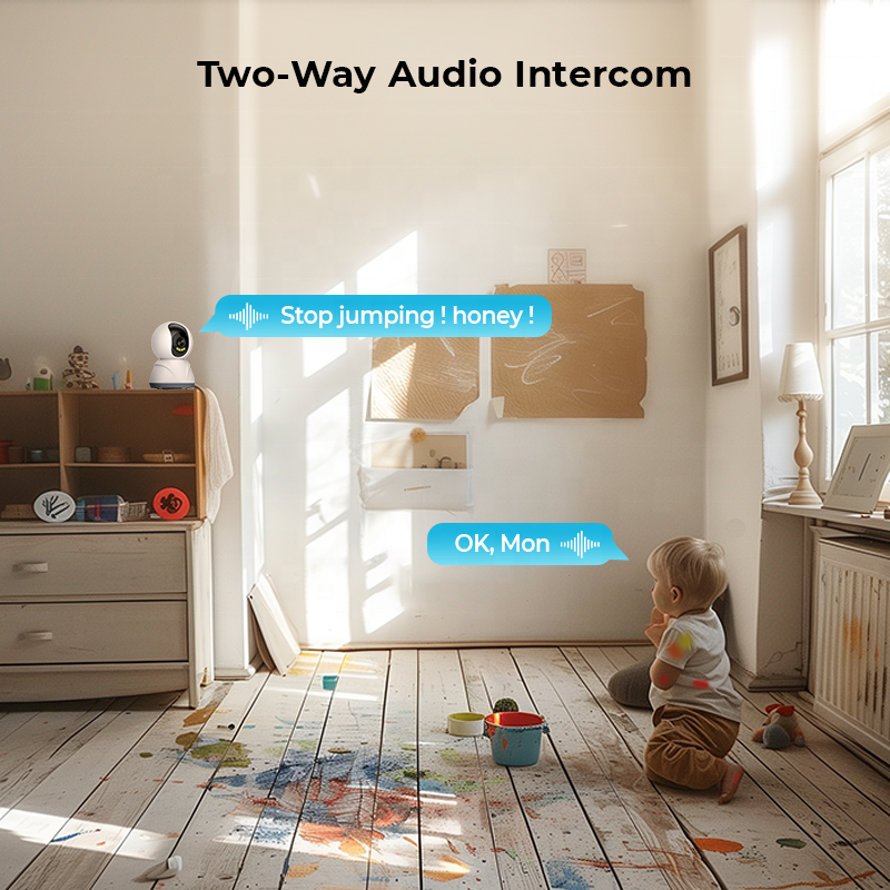 3MP home security wireless Remote monitoring night vision IP Baby Monitor with Two-way Talk motion detection wifi pet camera