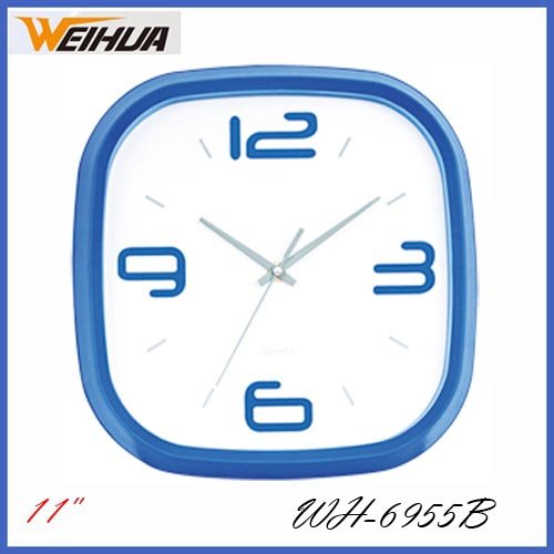 Modern simple square round clock Bedroom study living room wall clock Battery quiet quartz clock