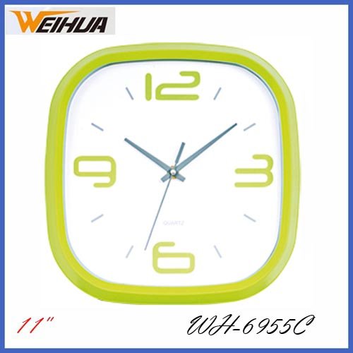 Modern simple square round clock Bedroom study living room wall clock Battery quiet quartz clock