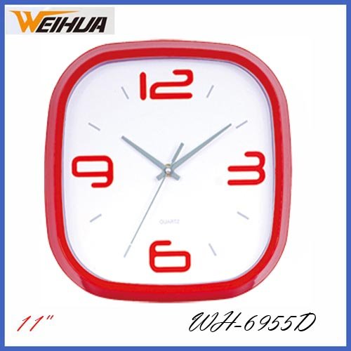 Modern simple square round clock Bedroom study living room wall clock Battery quiet quartz clock