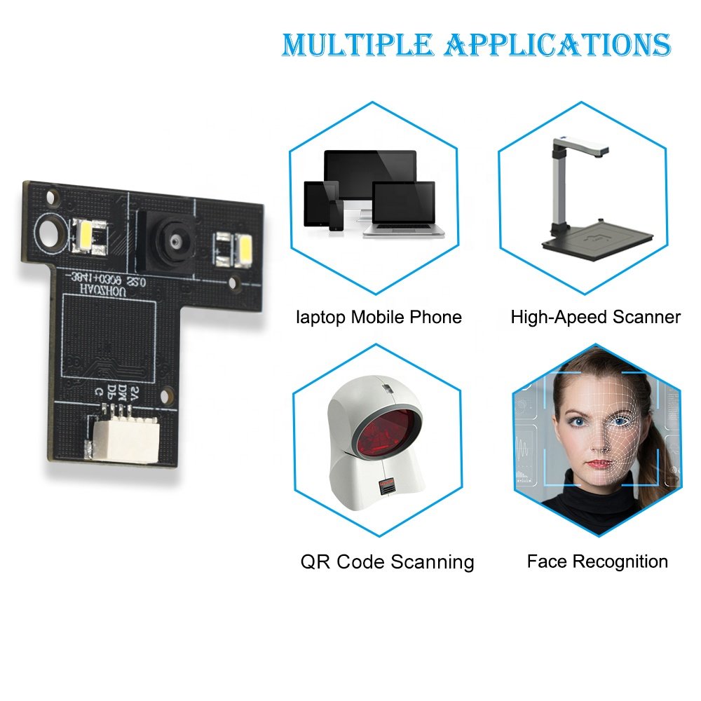 Low Price 1/10 inch Hd 0.3MP GC0309 VGA CMOS QR Code Scanning Mini Camera Module USB2.0 with Led
