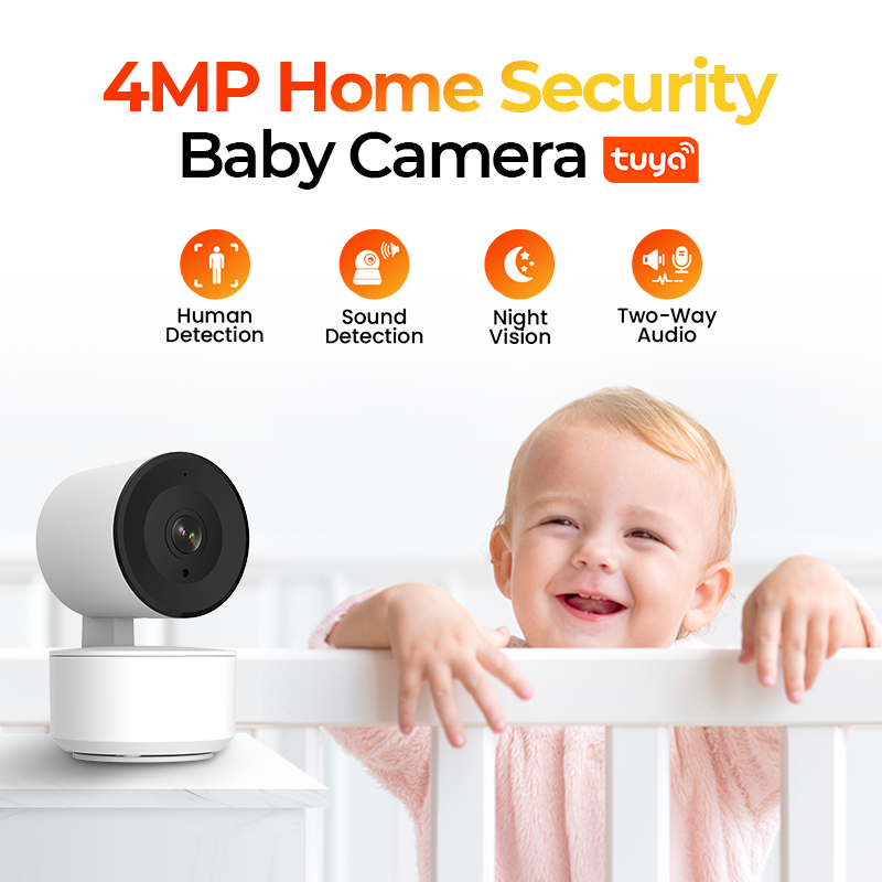 Indoor home security tuya smart wifi pet baby camera 128G SD card & cloud storage p2p ip wireless baby monitor camera