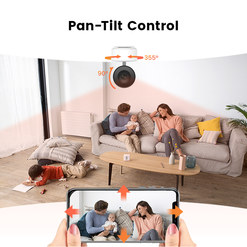 Indoor home security tuya smart wifi pet baby camera 128G SD card & cloud storage p2p ip wireless baby monitor camera