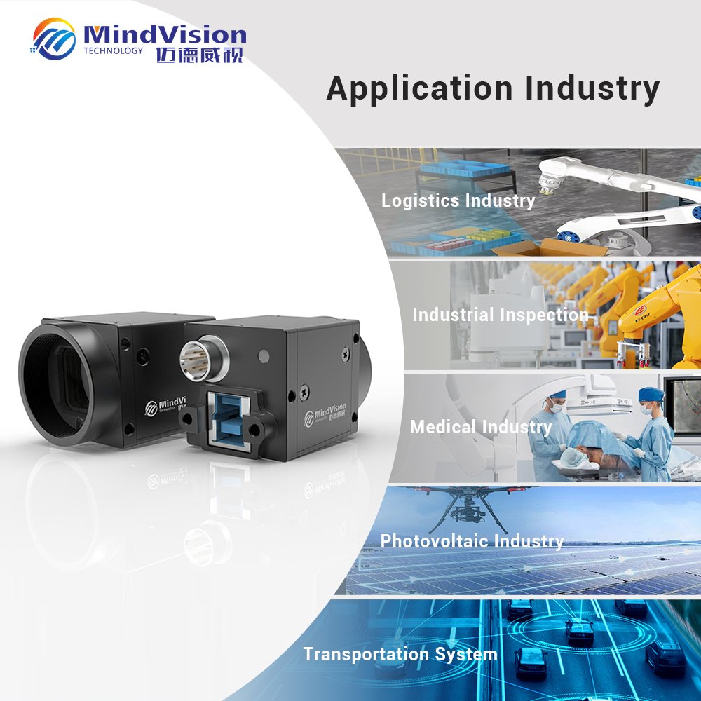 MindVision USB3.0 Area Scan Industrial Camera Rolling Shutter 20MP IMX183 19.5FPS 1'' CMOS Machine Vision inspection C Mount