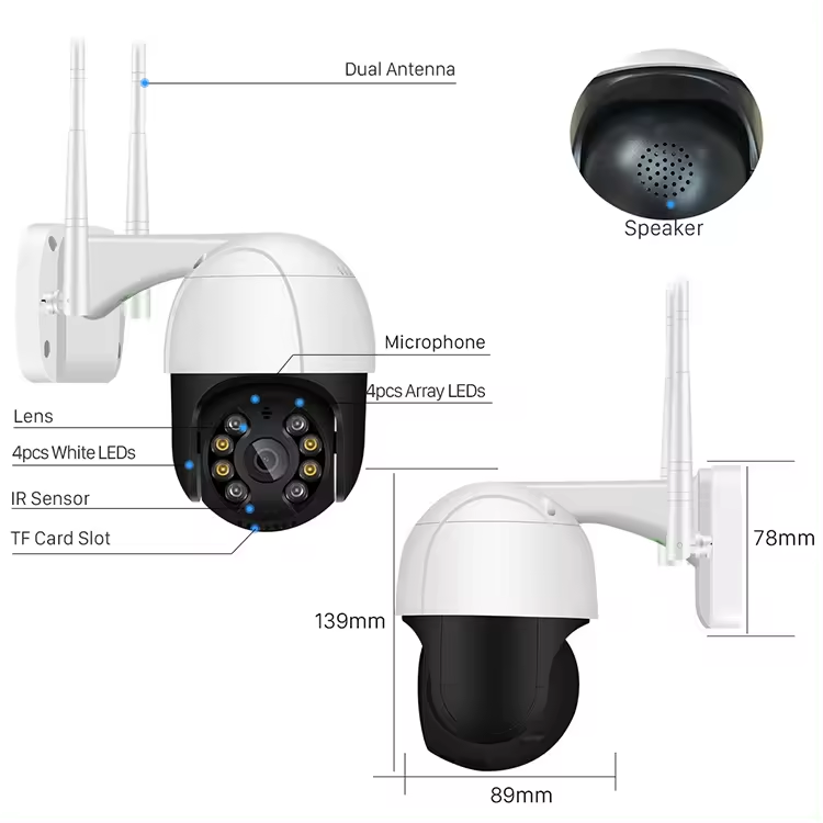 Xmeye outdoor wireless wifi hd ip security camera Auto tracking full color IP network icsee 1080P Outdoor wifi camera 2MP