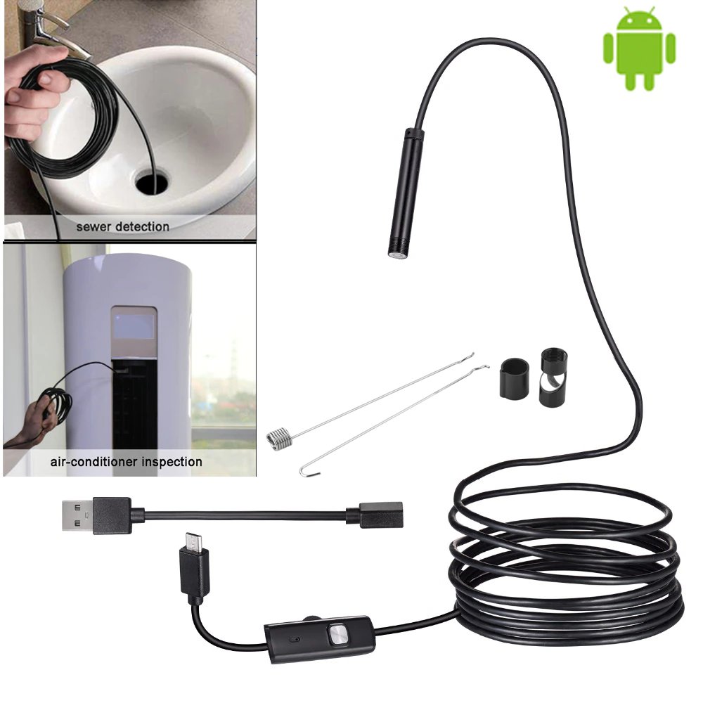 bulk 5.5mm 1.5meter soft cable mini analog endoscopy usb camera usb snake inspection camera