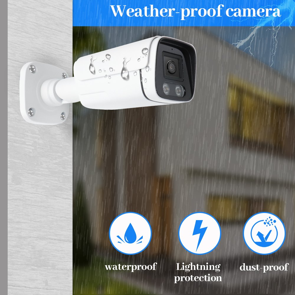 WESECUU factory Price Metal Warm Light Bullet DVR Video Surveillance Outdoor 2MP video surveillance AHD CCTV Camera