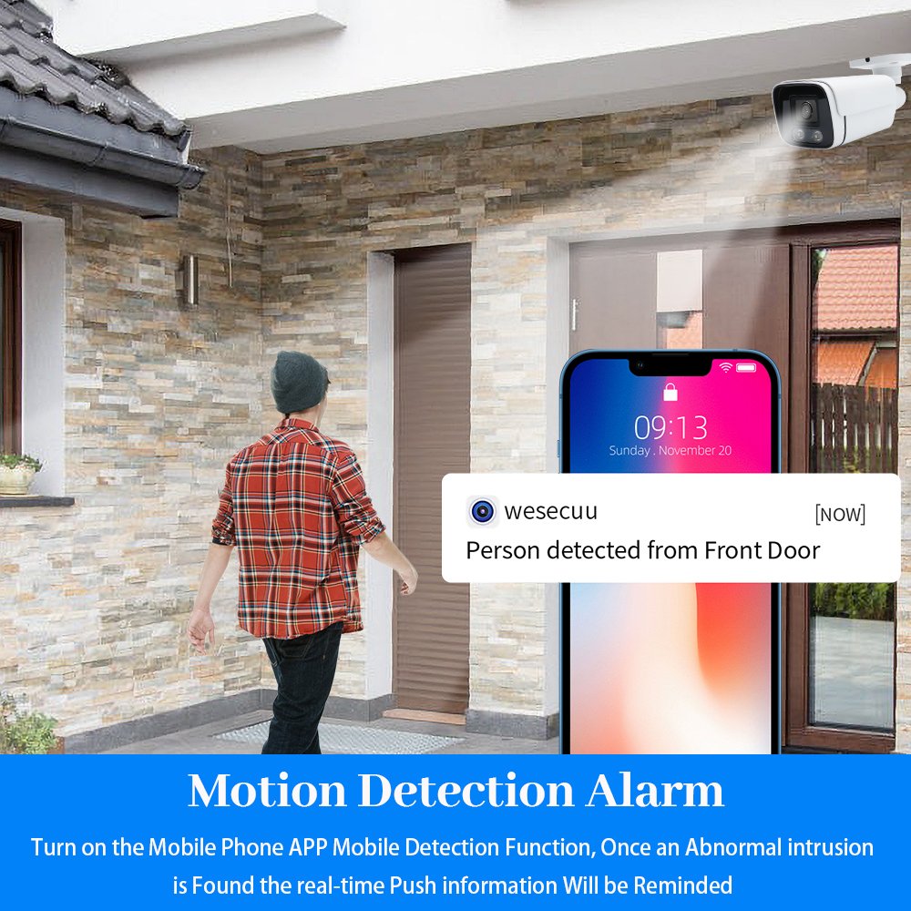 WESECUU factory Price Metal Warm Light Bullet DVR Video Surveillance Outdoor 2MP video surveillance AHD CCTV Camera