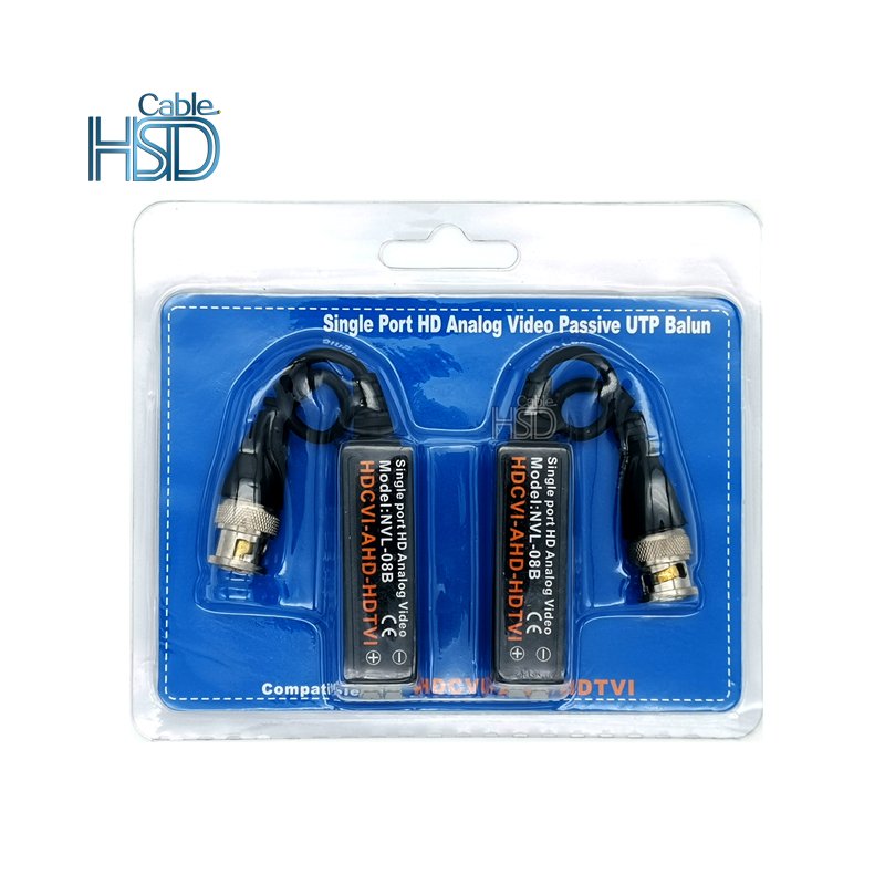Single Port HD Analog BNC Video Balun Audio For CCTV Camera Full Hdcvi HDCVI TVI AHD Video Balun Connector