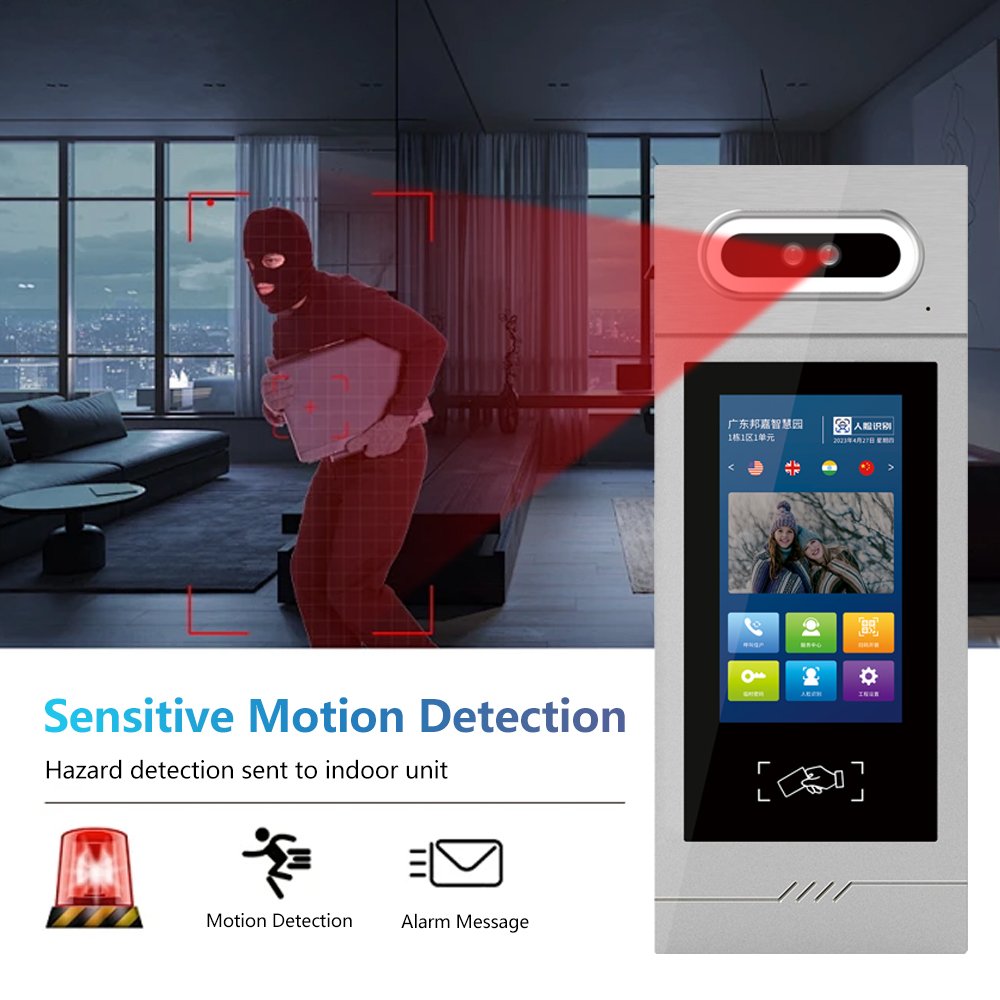 Ip Intercom Linux Video Intercom System 7Inch Touch Screen Tcp/Ip Ntercom Multi-Language Apartment Ip Video Intercom Kit