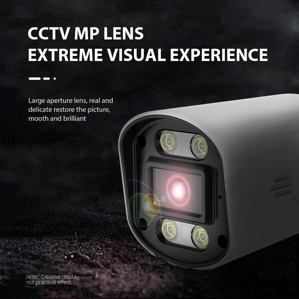 WESECUU AHD TVI Coaxial Audio 5in1 Security CCTV Camera Full HD Plastic Bullet Weatherproof IP66 Outdoor AHD Camera