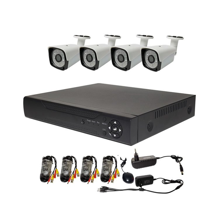 Free shipping full hd 5MP 2mp 4 channel analog camera set cctv system 1080p bullet security cctv camera kits with dvr