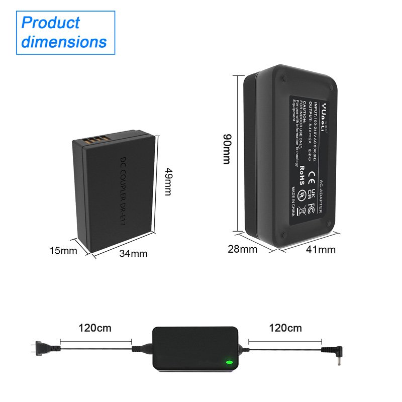 Dummy Battery Kit DR-E17 LP-E17 For Canon Camera External Power Adapter