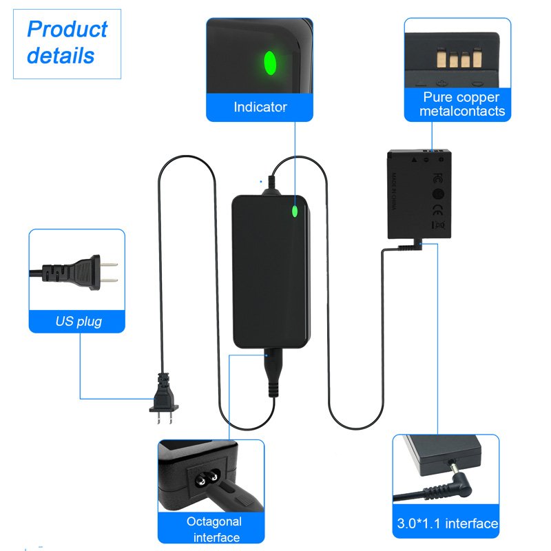 Dummy Battery Kit DR-E17 LP-E17 For Canon Camera External Power Adapter