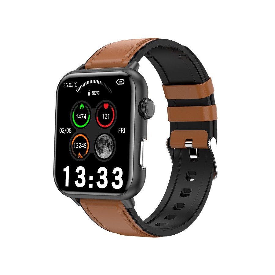 New Smart Watch Electrocardiogram ECG Health Monitoring Body Temperature Blood Pressure Oxygen E200 IP68 Water Resistant