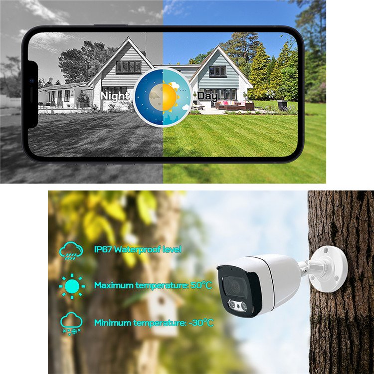 Color Night vision 2MP TVI CVI Analog AHD Outdoor Waterproof Video Surveillance Bullet Security Camera for DVR