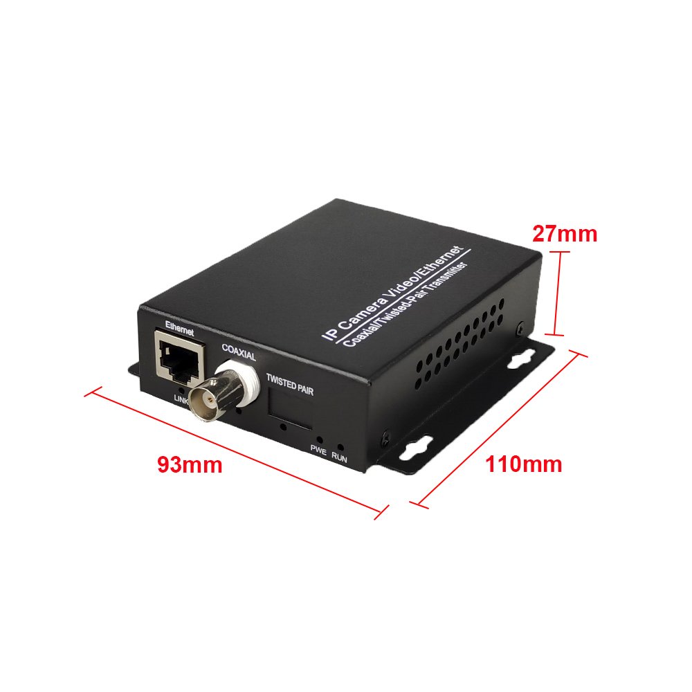 POE Ethernet to Coax Converter Analog to IP POE Camera Converter LAN to RG Converter for IP POE Camera CCTV System