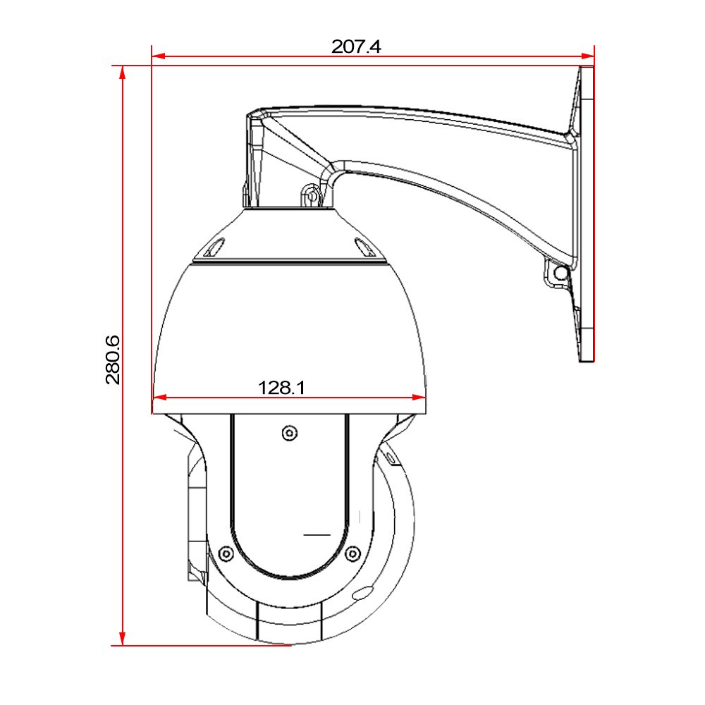 High Image Quality with 8pcs IR LEDs Long Distance Full Hd Analog Camera Waterproof PTZ High Speed Dome Analog Camera