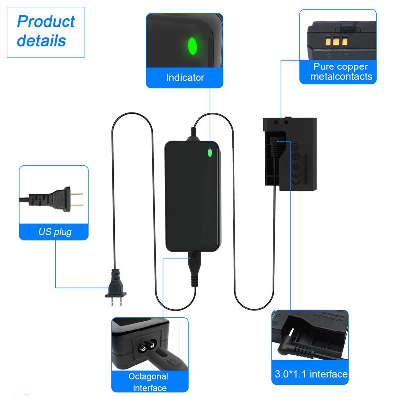 Dummy Battery Kit DR-E10 LP-E10 For Canon Camera External Power Adapter