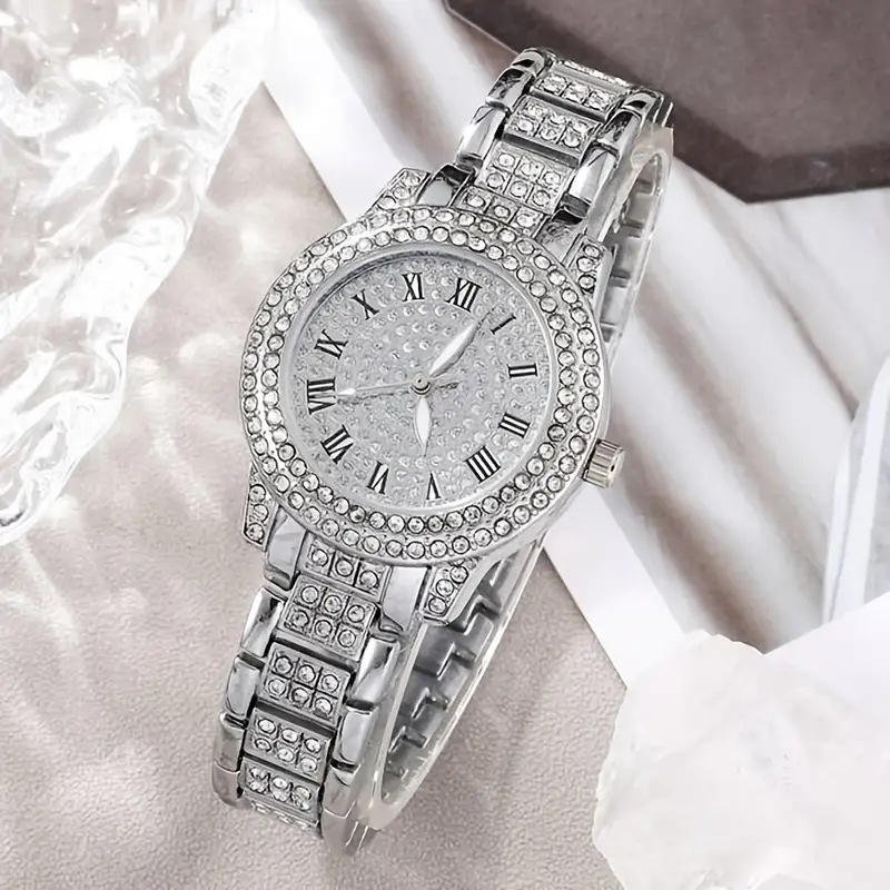 New products Valentines Day Gift 6PCS Set Women Luxury Fashion Quartz Watch Necklace Jewelry Set Wristwatches Dress Clock