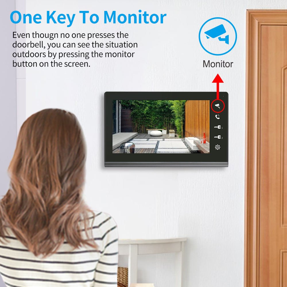 High quality Visual Home Doorbell Video Door Phone 4 Wired Video Intercom System Camera For Villa
