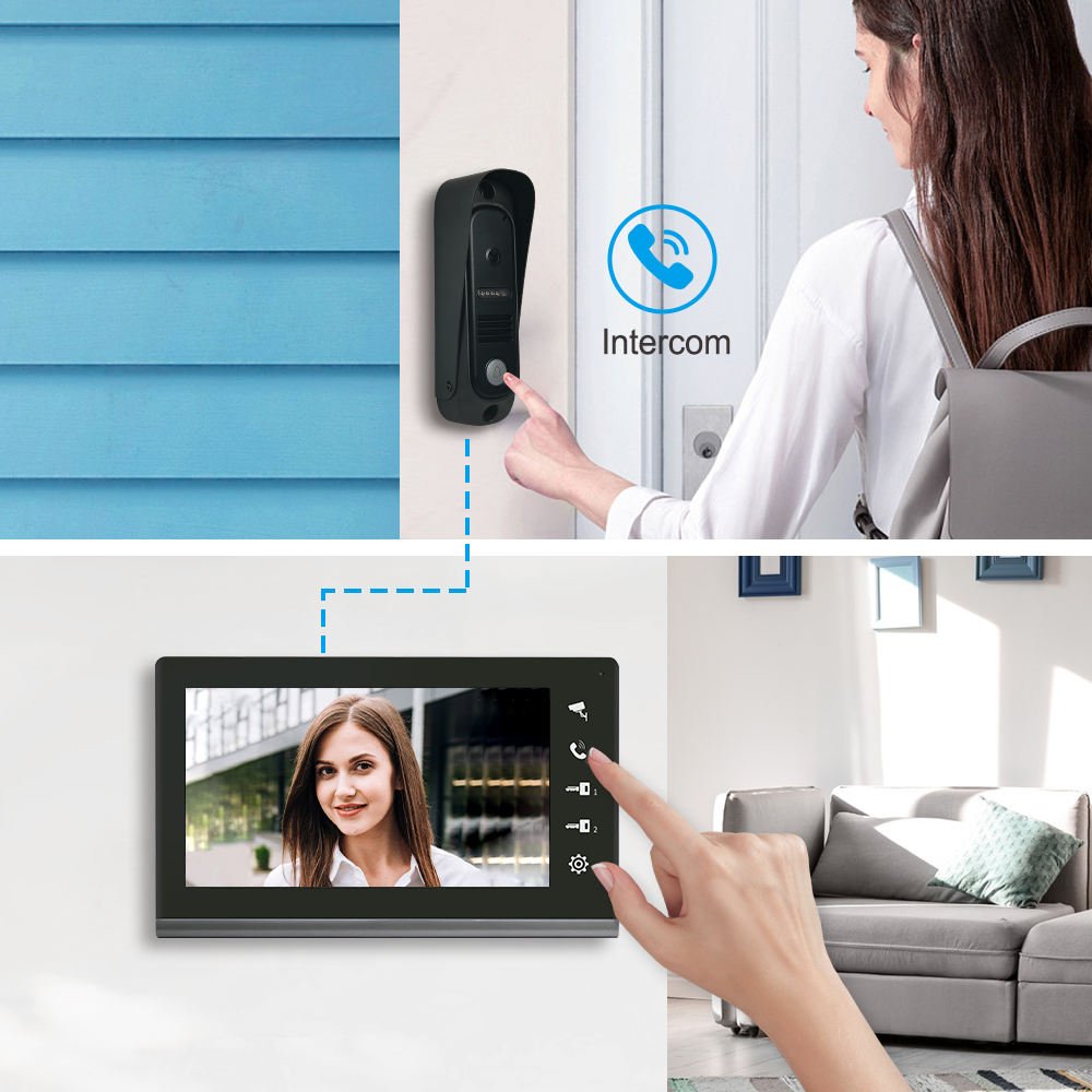 High quality Visual Home Doorbell Video Door Phone 4 Wired Video Intercom System Camera For Villa
