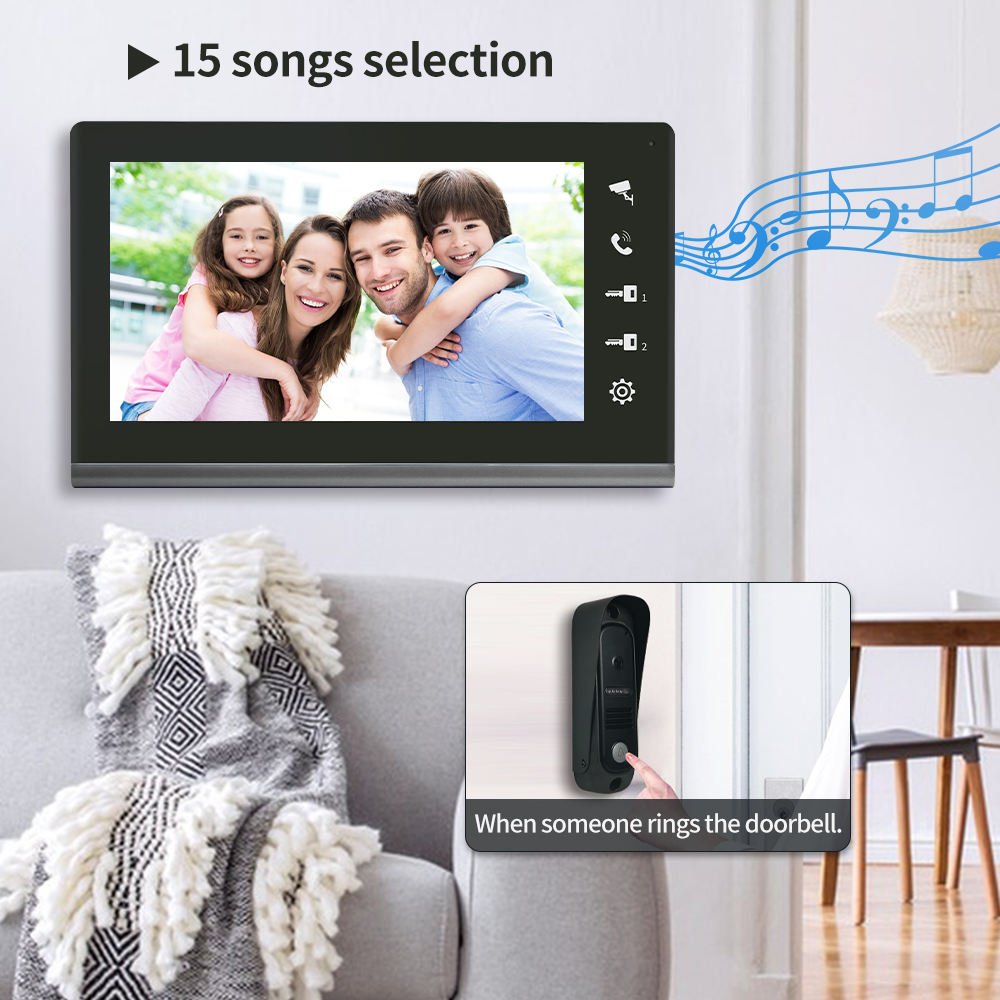 High quality Visual Home Doorbell Video Door Phone 4 Wired Video Intercom System Camera For Villa