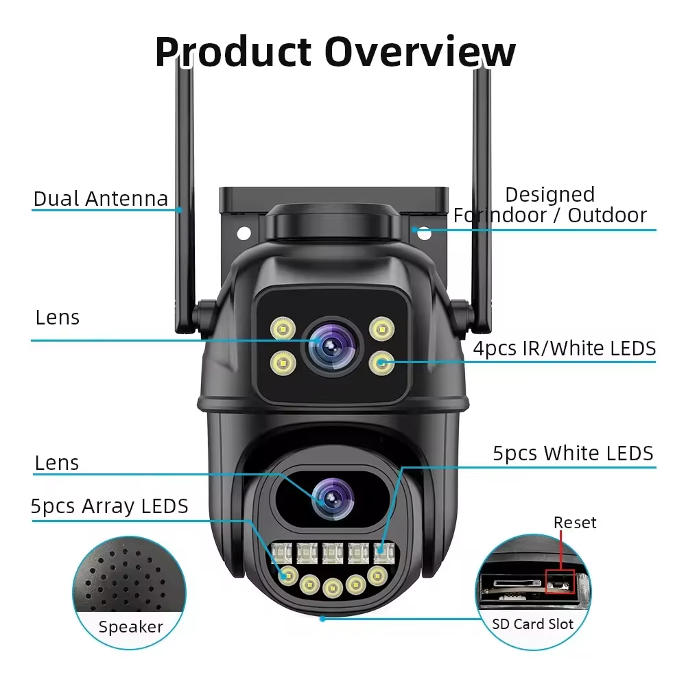 XM Icsee Mini Wifi Camera Smart Ai Human Motion Detection Network Camera With Night Vision Wireless Security Ptz Outdoor Camera