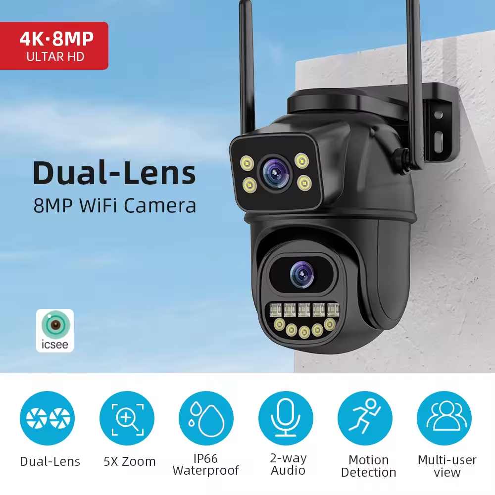 XM Icsee Mini Wifi Camera Smart Ai Human Motion Detection Network Camera With Night Vision Wireless Security Ptz Outdoor Camera