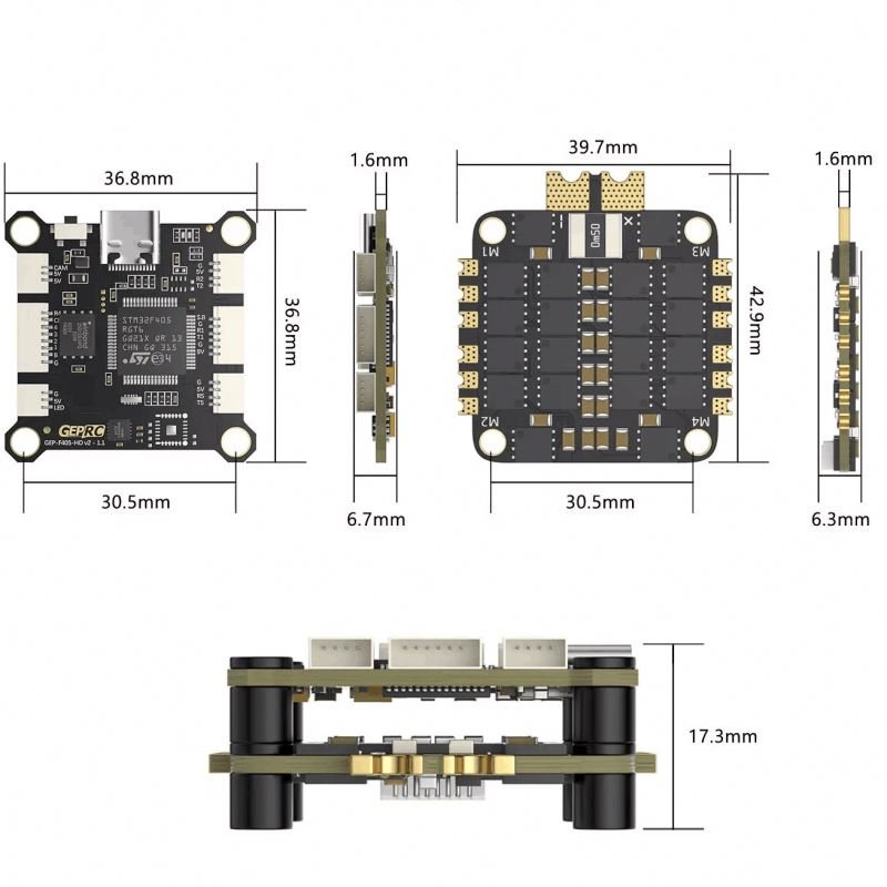 GEPRC TAKER F405 BLS 50A Racing FPV Drone 16MB Black Box Data Analyze Plug Play Flight Record Gyroscope 42688-P Black Box Data