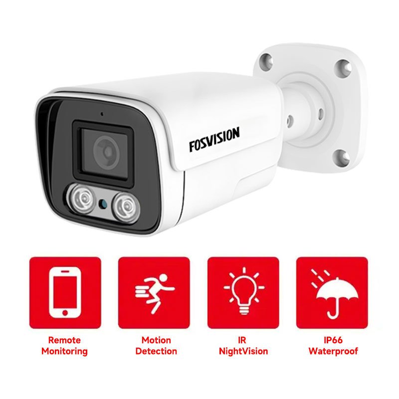 Fosvision Ahd Camera Night Vision Outdoor Ir Security Camera Waterproof Surveillance 5mp Bullet Cctv Camera