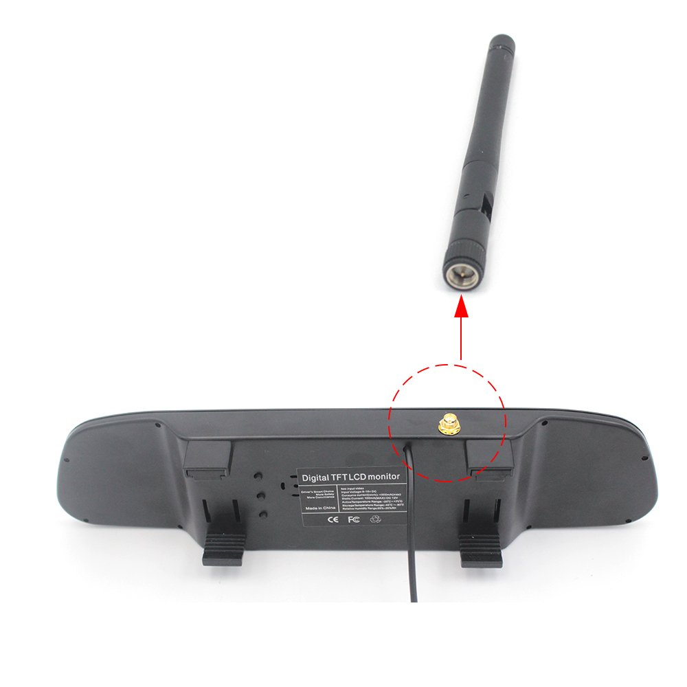 Car Rear View Camera with Mirror Monitor Analog Signal 4.3inch LCD Rearview Backup Wireless Reverse Camera with Monitor for Cars