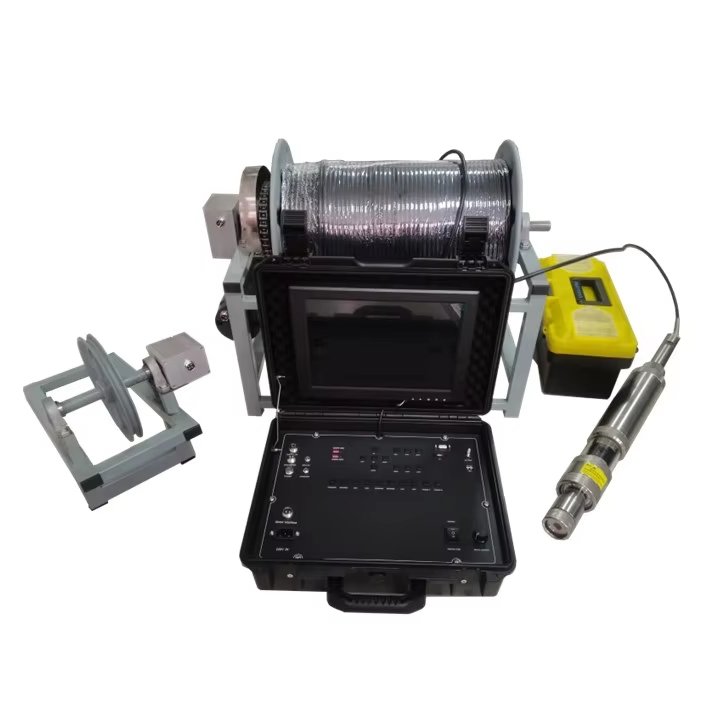 73mm Dual Cameras Electric Adjustable Focus Standard Model 300m Deep Well Inspection Camera with Underground Imaging