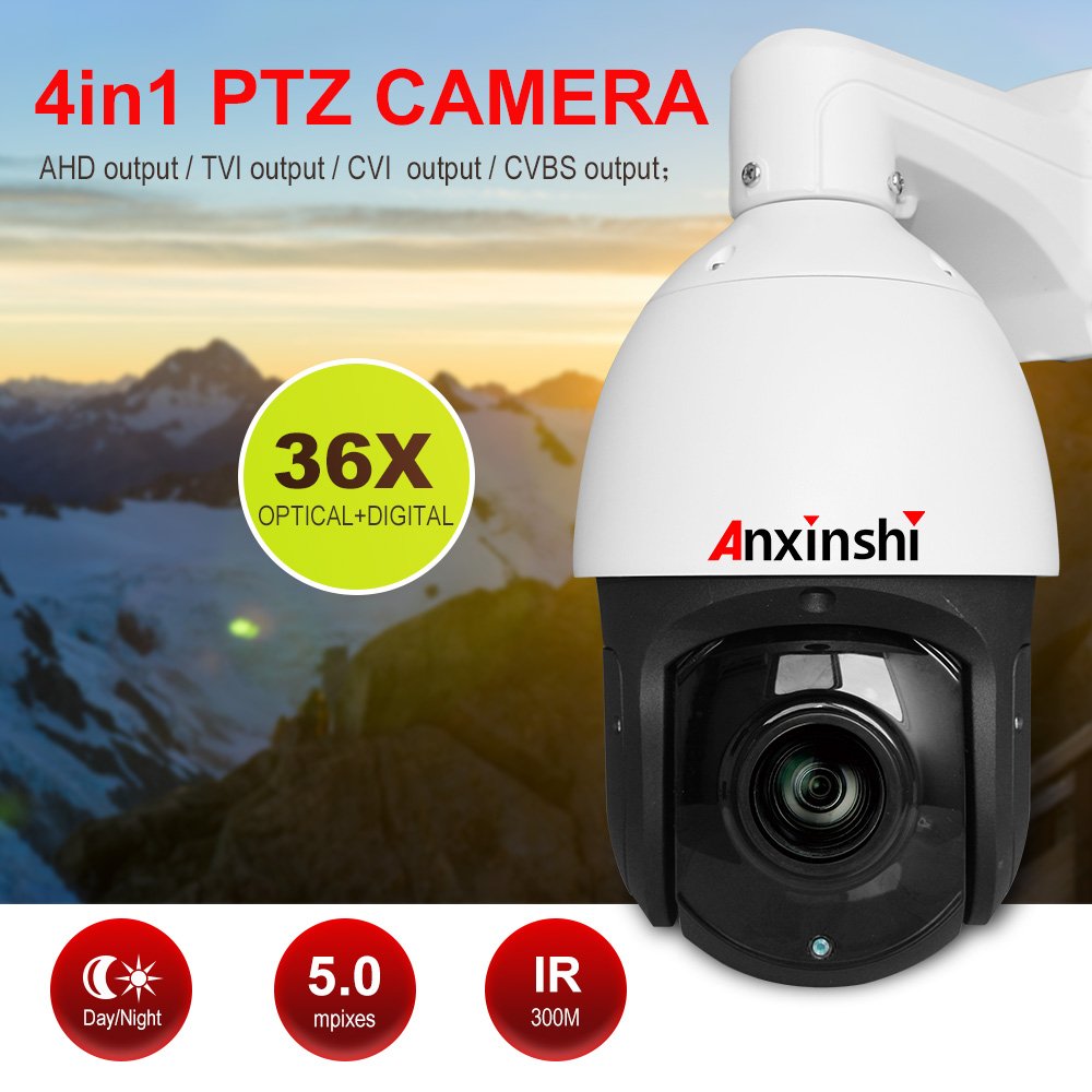 36X optical zoom 5MP AHD CVI TVI CVBS Laser 300M High Speed Dome Camera