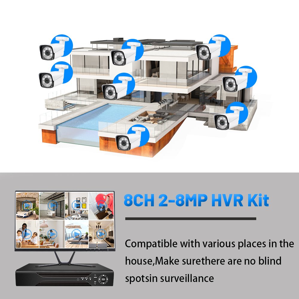 WESECUU Outdoor Weatherproof IP66 2MP 5MP 8MP 4K Cheap Video Bullet AHD Cameras 2 Megapixel analog cameras CCTV Cameras System