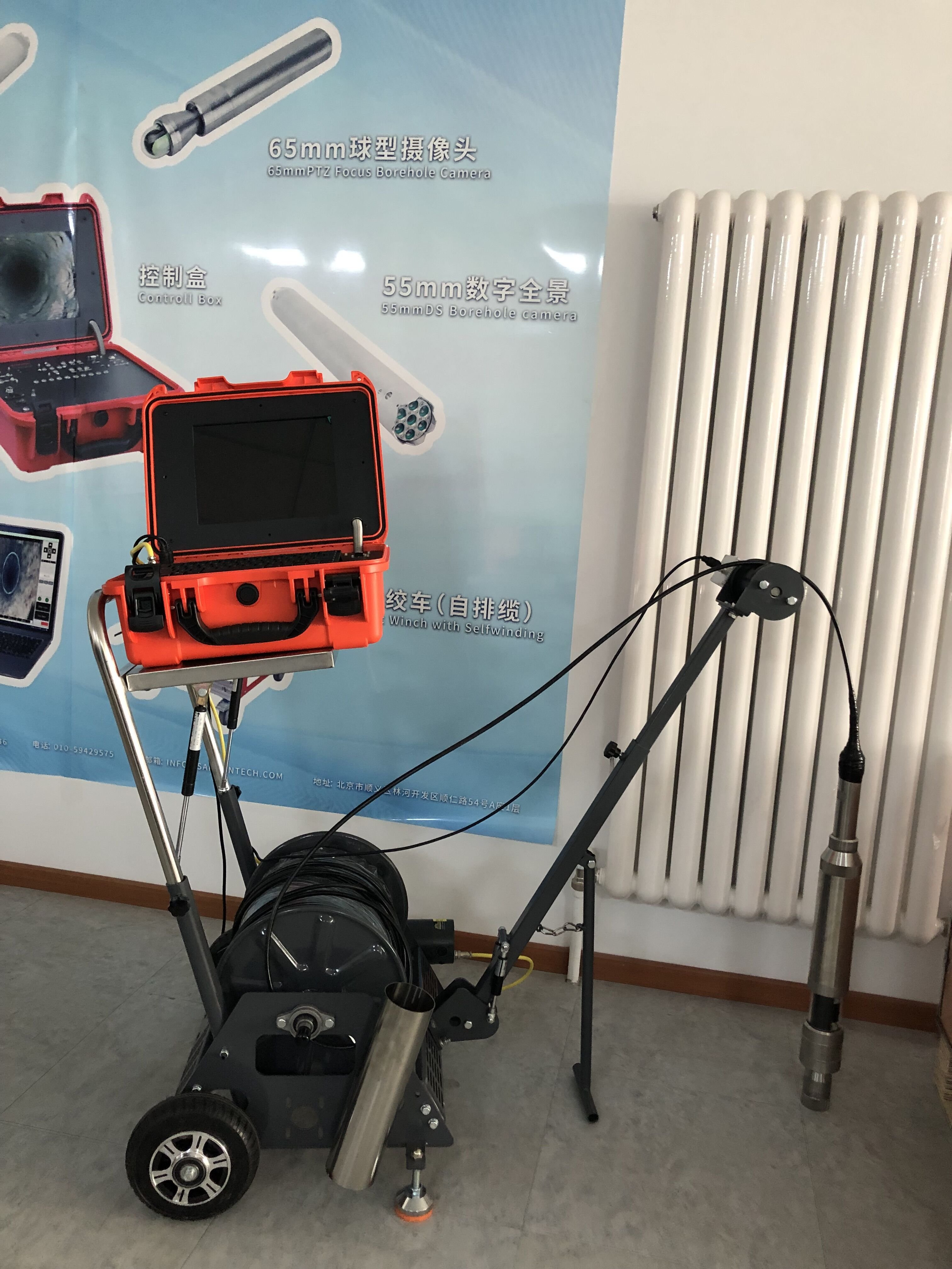 360 Degree Rotate Deep Well Borehole Inspection Camera/well inspection camera/Pan Tilt Rotation Borehole Water Well Camera