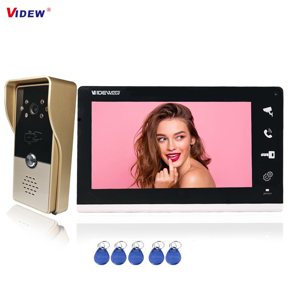 Hot sell Video Door Phone 4 Wired Video Intercom System Visual Home Doorbell Camera For Villa