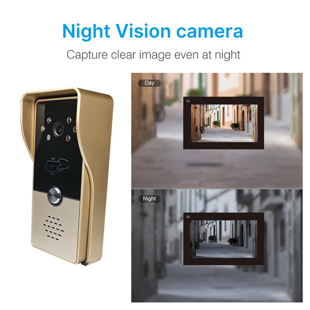 Hot sell Video Door Phone 4 Wired Video Intercom System Visual Home Doorbell Camera For Villa