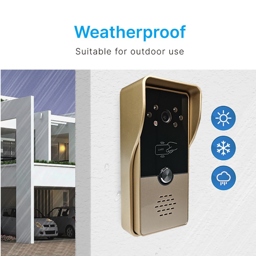 Hot sell Video Door Phone 4 Wired Video Intercom System Visual Home Doorbell Camera For Villa