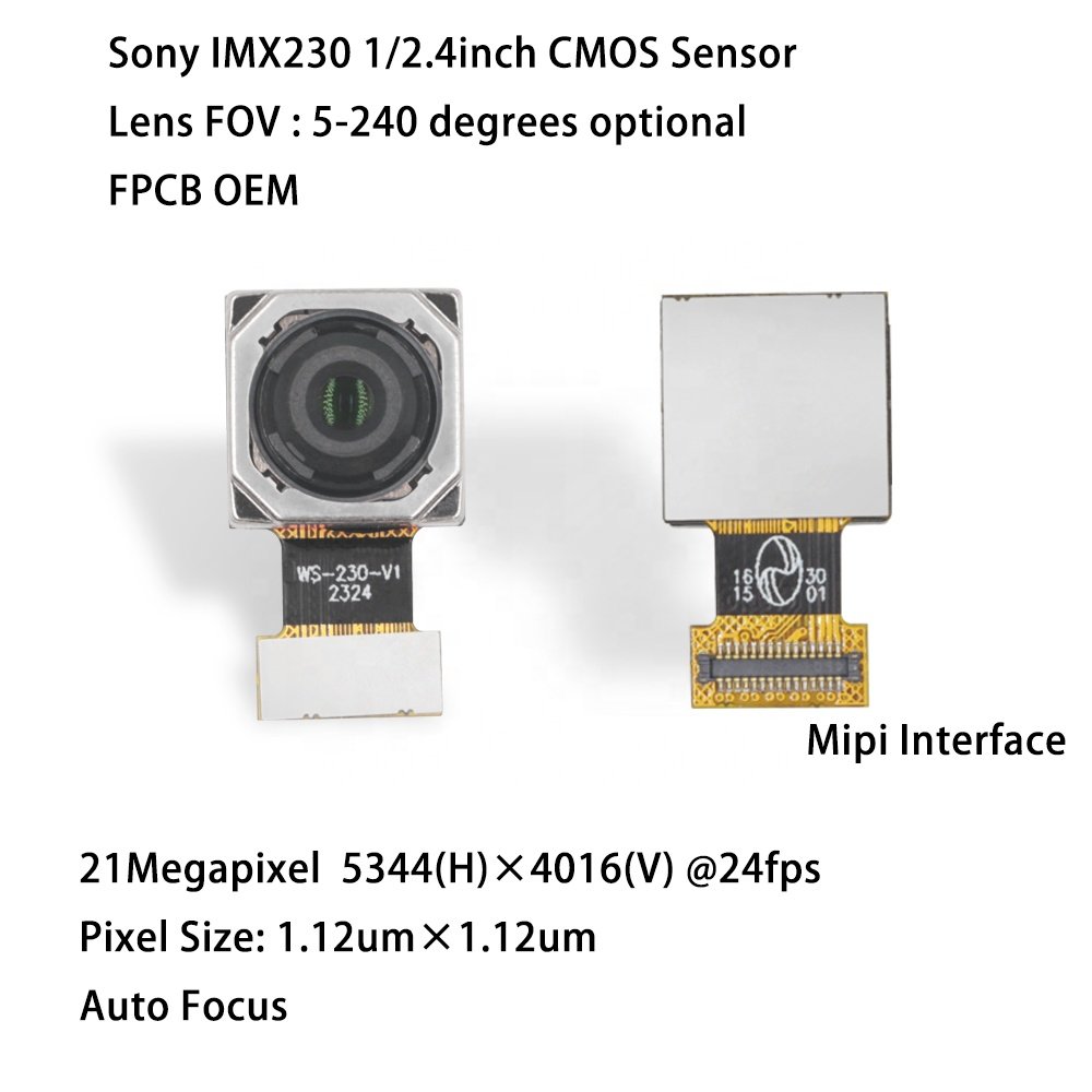 OEM 21MP IMX230 AF Image Sensor Mini Mipi Interface 4K Smartphone Security Camera Module Mobile Phone