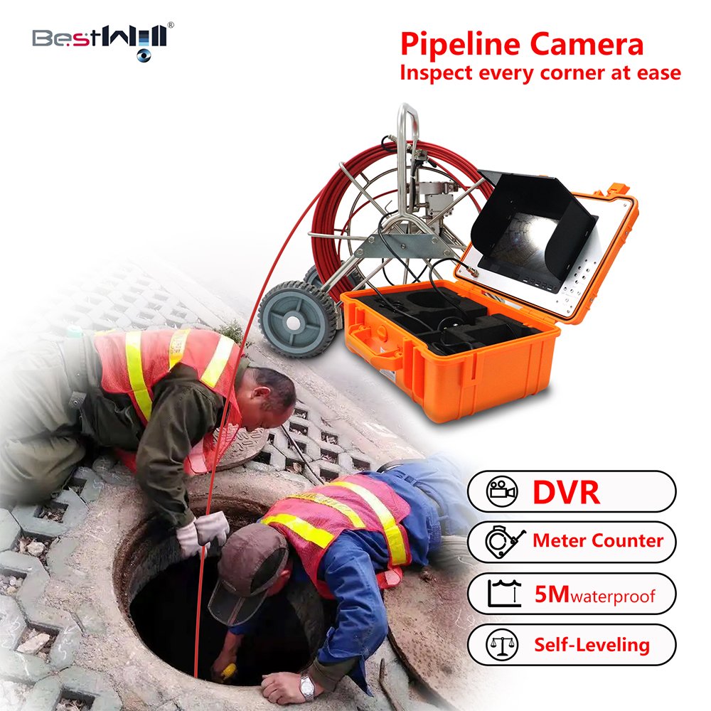 CR110-10GYA2 360 rotation 1080P camera with 60m to 120m cable cctv pipeline camera sewer camera video endoscopes