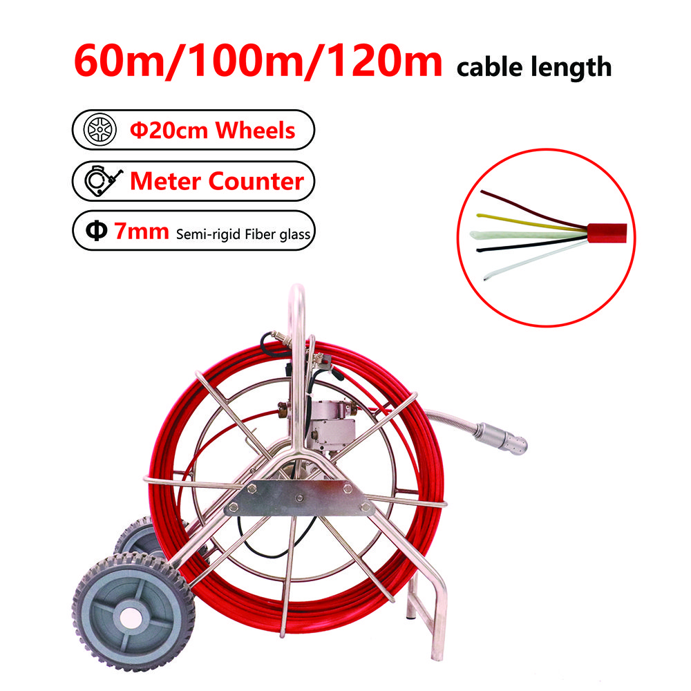 CR110-10GYA2 360 rotation 1080P camera with 60m to 120m cable cctv pipeline camera sewer camera video endoscopes