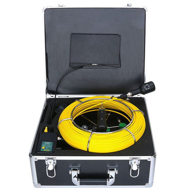 Industrial sewer pipe endoscope dual-lens downhole inspection camera system