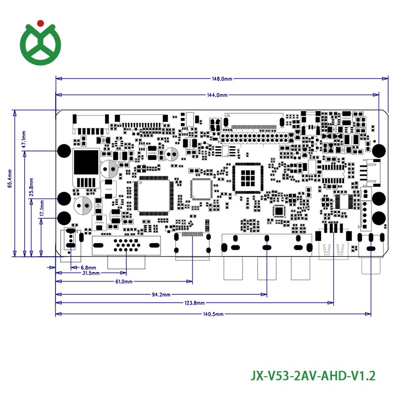 AHD analog high resolution 1920*1080 LVDS screen control board with AHD HDMI VGA USB and AV function