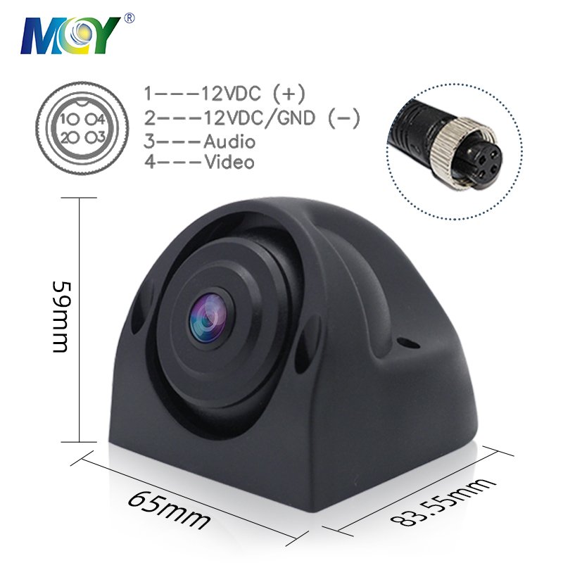 MSV1A AHD 1080P Analog 180 Degree Fisheye Rear View Reverse Backup CCTV Security Bus Truck Side View Camera