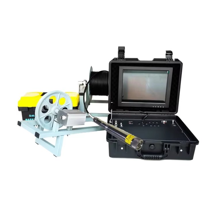 50mm Panoramic Hand-crank Standard Well Camera 200m 12-inch LED Electric Underwater Imaging Camera for Pipe Inspection