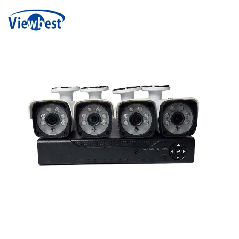 5MP 4Ch h.265 hd Cctv home Security 4 Cameras System DVR Kit 6pc IR LED Metal Case AHD outdoor surveillance camera set with dvr